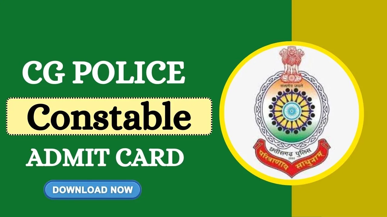 CG Police Constable Exam Date