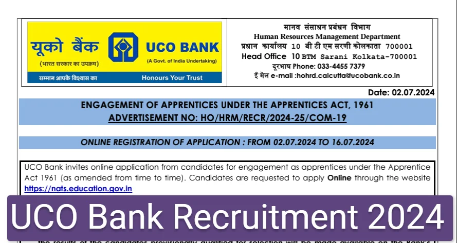 UCO Bank SO Recruitment 2025