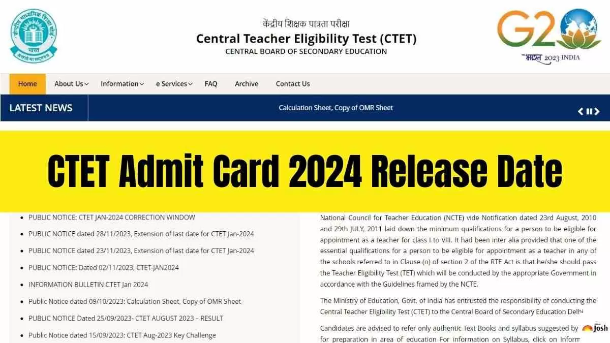 CTET Admit Card 2024