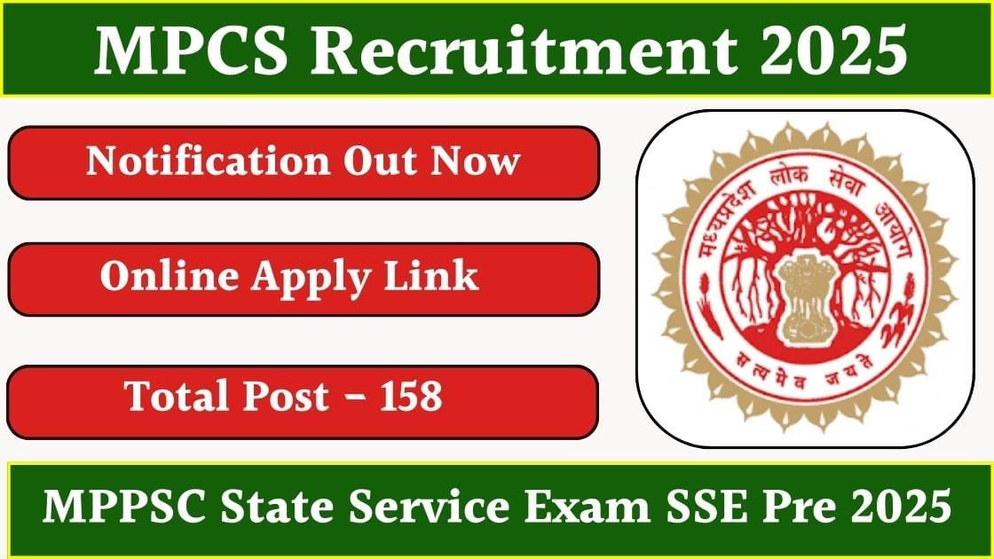 MPPSC State Service SSE Recruitment
