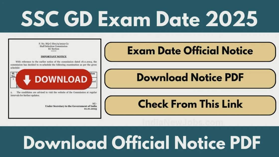 SSC GD Exam Date 2025