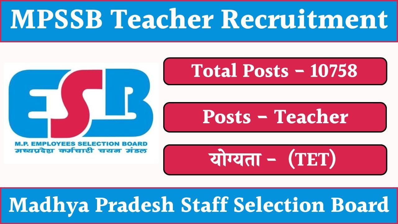MPSSB Teacher Recruitment 2025