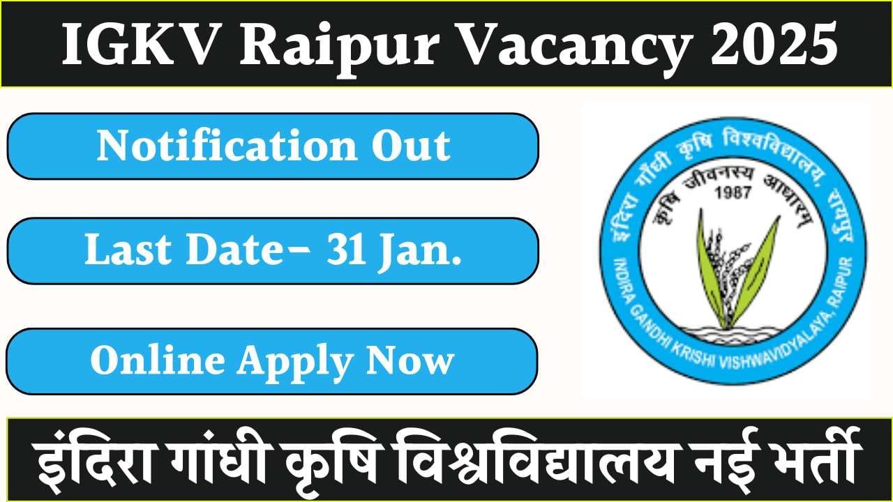 IGKV Raipur Vacancy 2025