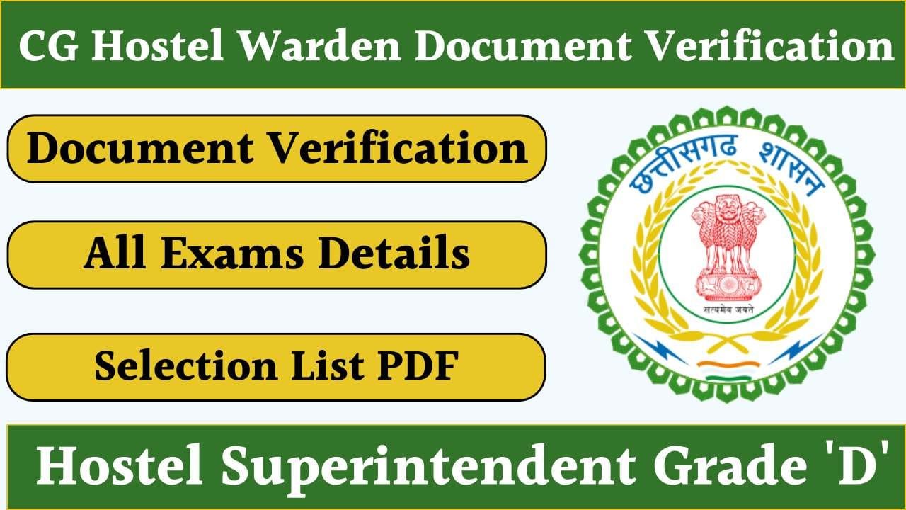 CG Hostel Warden Document Verification 2025